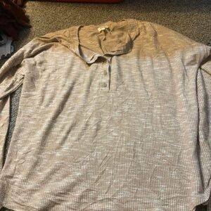 BKE Beige Textured Long Sleeve Shirt